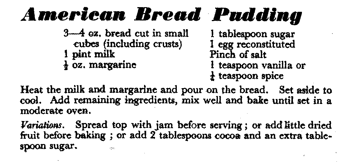 American bread pudding