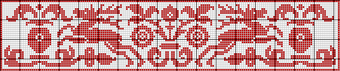 Running stag border - pattern 2