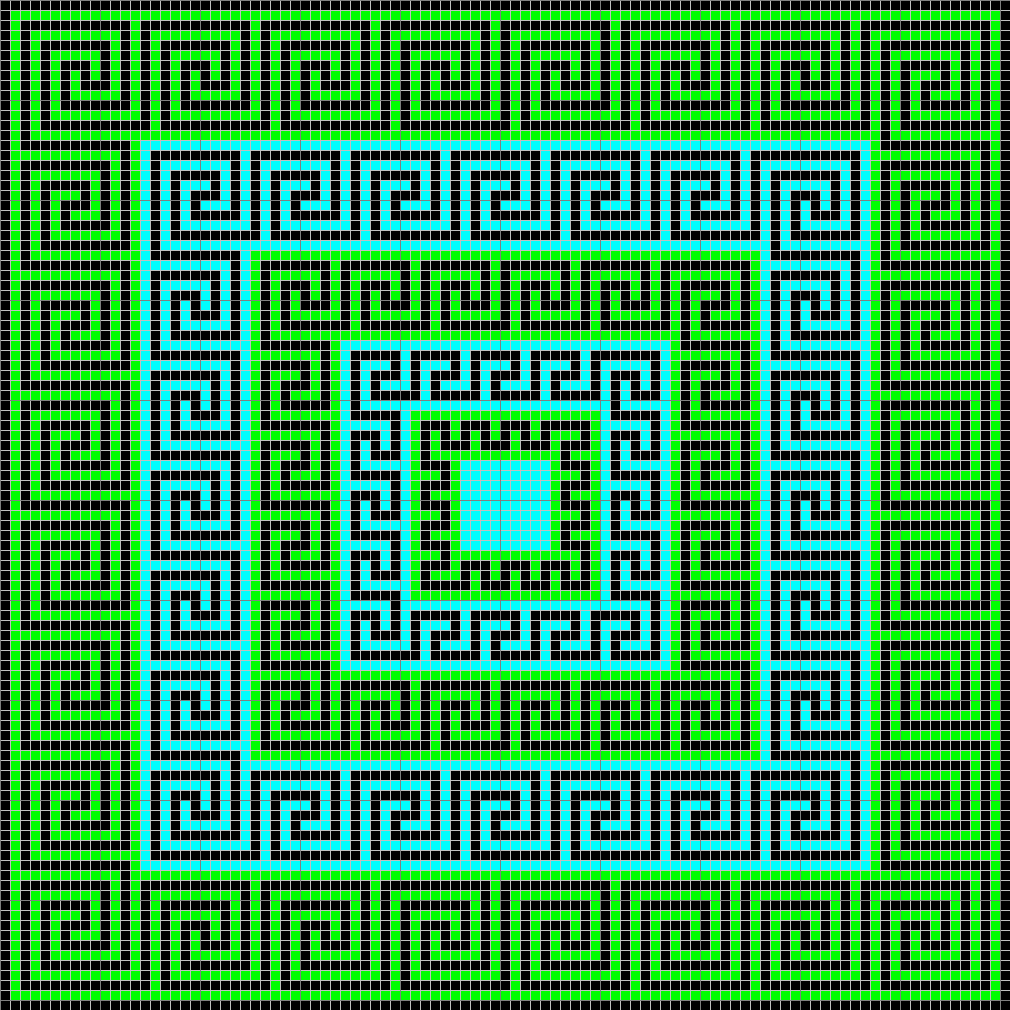 Greek key tapestry pattern