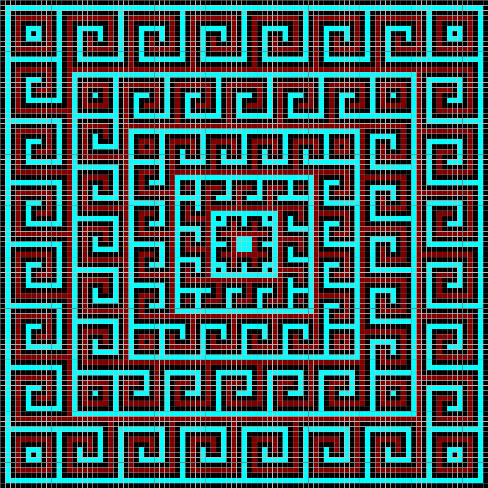 Greek key tapestry pattern