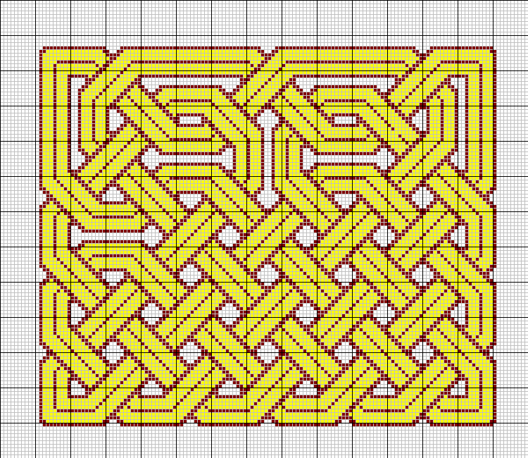 Celtic knot tapestry pattern