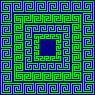 Greek key corners pattern