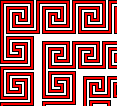 Greek key corners pattern