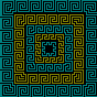 Greek key corners pattern