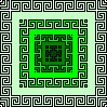 Greek key corners pattern