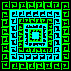 Greek key corners pattern