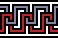 Greek key corners border