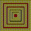 Greek key corners pattern