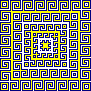 Greek key corners pattern