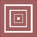 Greek key corners pattern