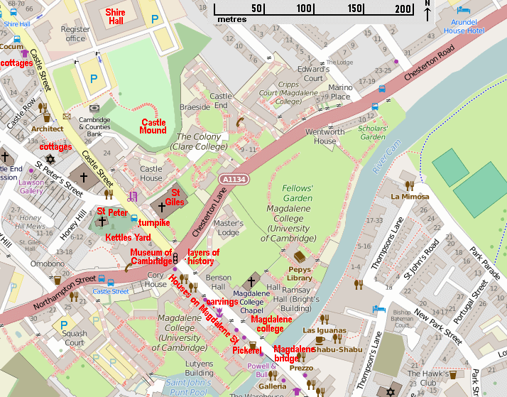 Map of Castle Hill, Cambridge