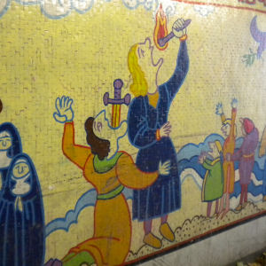 From mural on Elizabeth Way underpass