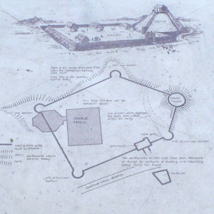 Notice giving original plan of Cambridge Castle