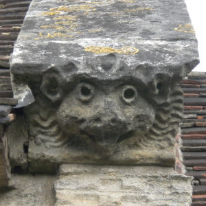 Carving on south side