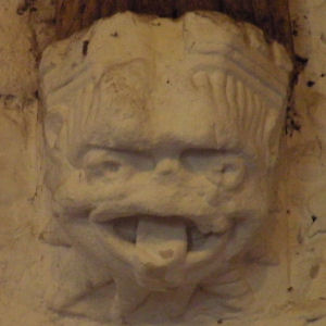Carving on corbel