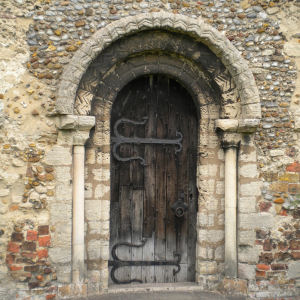 Leper Chapel door on south side