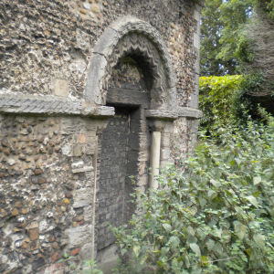 Leper Chapel door on north side