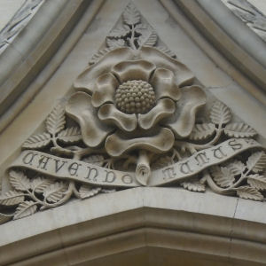 Above Door of Old Cavendish Laboratory