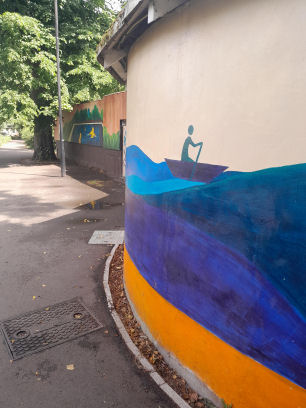 Mural on Jesus Green Lido