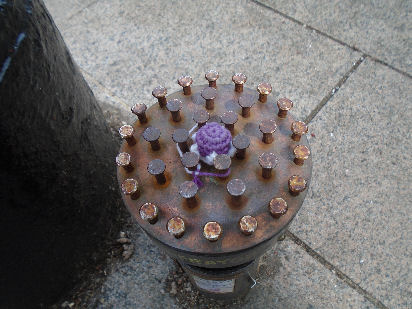 Yarn bombing on letter box