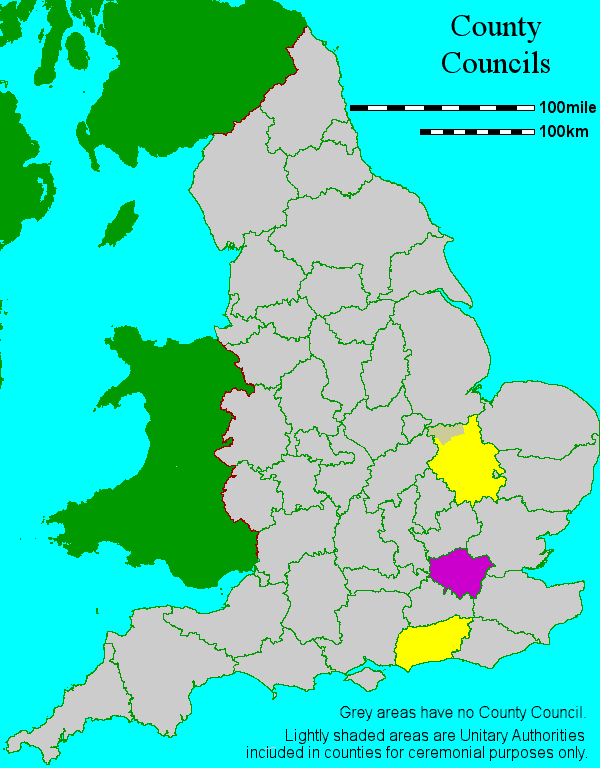 Map of English Counties